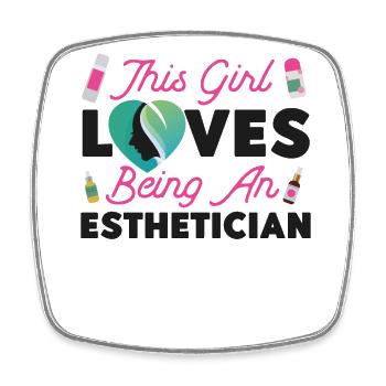 Cute Licensed Esthetician Skincare - Viereckiger Kühlschrankmagnet - Weiß - Vorne