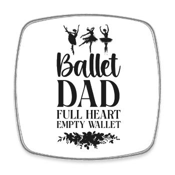 Ballet Dancer Dance Girl Ballerina - Square fridge magnet - white - Front