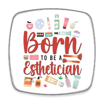 Cute Licensed Esthetician Skincare - Square fridge magnet - white - Front