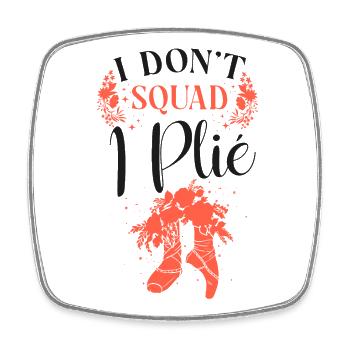 Ballet Dancer Dance Girl Ballerina - Square fridge magnet - white - Front