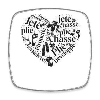 Ballet Dancer Dance Girl Ballerina - Viereckiger Kühlschrankmagnet - Weiß - Vorne