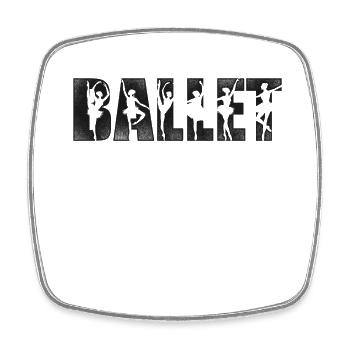 Ballet Dancer Dance Girl Ballerina - Square fridge magnet - white - Front