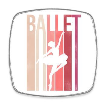 Ballet Dancer Dance Girl Ballerina - Square fridge magnet - white - Front