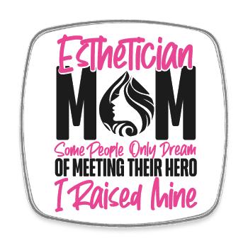 Cute Licensed Esthetician Skincare - Square fridge magnet - white - Front