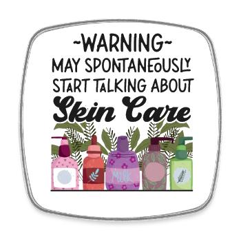 Cute Licensed Esthetician Skincare - Square fridge magnet - white - Front