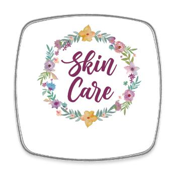 Cute Esthetician Skincare - Square fridge magnet - white - Front