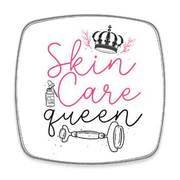 Cute Esthetician Skincare - Square fridge magnet - white - Front