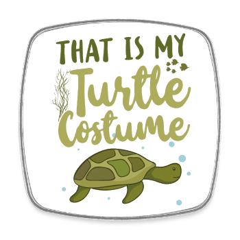 Sea Turtle Tortoise Halloween That - Viereckiger Kühlschrankmagnet - Weiß - Vorne