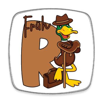 Frührente Rente R Ente Frührentnerin Frührentner - Viereckiger Kühlschrankmagnet - Weiß - Vorne