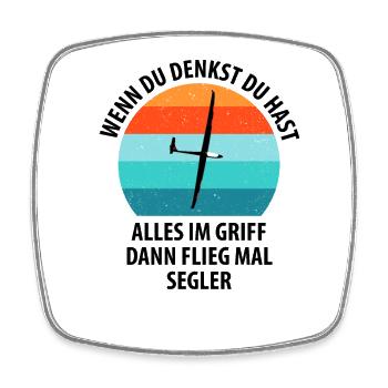 Segelflieger Segelfliegen Segelflugzeug Fliegen - Viereckiger Kühlschrankmagnet - Weiß - Vorne