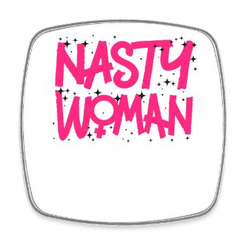 Feminist Nasty Woman - Square fridge magnet - white - Front