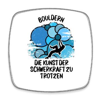 Vintage Bouldern Boulderer Klettern Kletterer - Viereckiger Kühlschrankmagnet - Weiß - Vorne