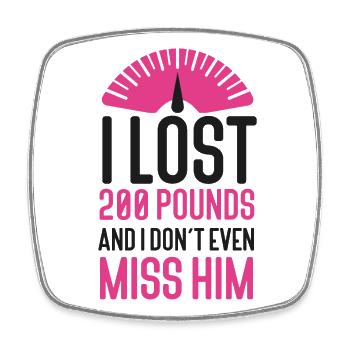 Happy Divorce Party I Lost 200 - Square fridge magnet - white - Front