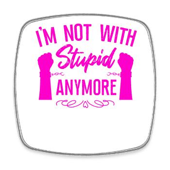 Happy Divorce Party I'm Not With - Square fridge magnet - white - Front
