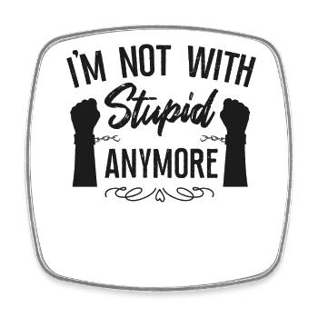 Happy Divorce Party I'm Not With - Square fridge magnet - white - Front
