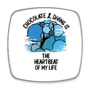 Divers Scuba Diving Scuba Diving Scuba Diving - Square fridge magnet - white - Front