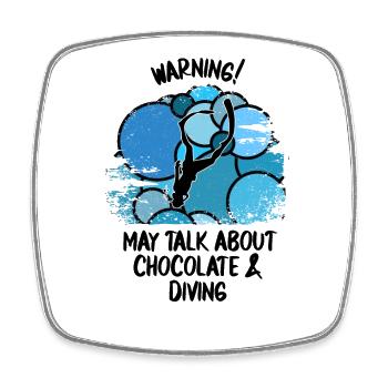Divers Scuba Diving Scuba Diving Scuba Diving - Square fridge magnet - white - Front