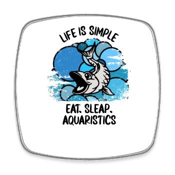 Aquarium Aquarists Fish Ornamental fish Aquaristics - Square fridge magnet - white - Front