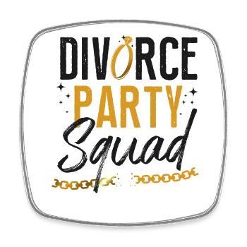 Happy Divorce Party Divorce Party - Square fridge magnet - white - Front