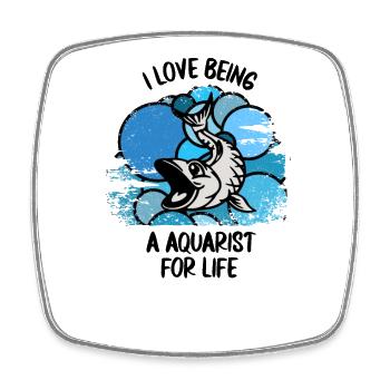 Aquarium Aquarists Fish Ornamental fish Aquaristics - Square fridge magnet - white - Front