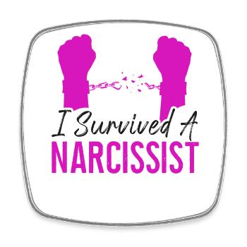 Happy Divorce Party I Survived A - Square fridge magnet - white - Front