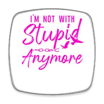 Happy Divorce Party I'm Not With - Square fridge magnet - white - Front