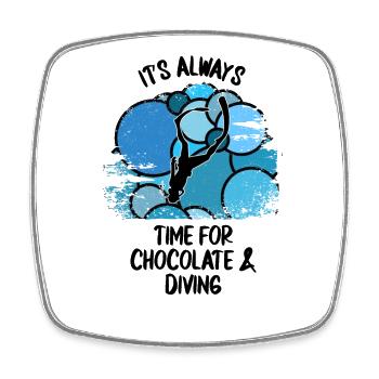 Divers Scuba Diving Scuba Diving Scuba Diving - Square fridge magnet - white - Front