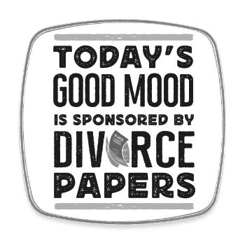 Happy Divorce Party Today's Good - Viereckiger Kühlschrankmagnet - Weiß - Vorne