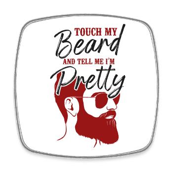 Beard Lover Bearded Man Ginger - Square fridge magnet - white - Front