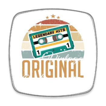 October 1995 Birthday Present 1995 October - Square fridge magnet - white - Front