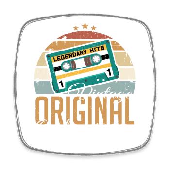 Oktober 1989 Geburtstagsgeschenk 1989 Oktober - Viereckiger Kühlschrankmagnet - Weiß - Vorne