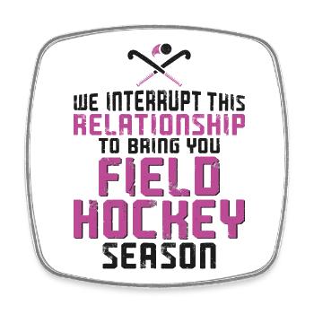Field Hockey Boyfriend We - Square fridge magnet - white - Front
