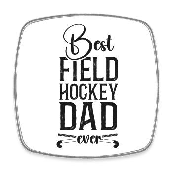 Papa Hockey Sur Gazon Meilleur Hockey Sur Gazon - Magnet carré - blanc - Devant