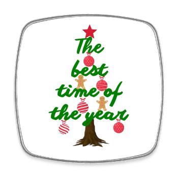 The best time of the year - Square fridge magnet - white - Front