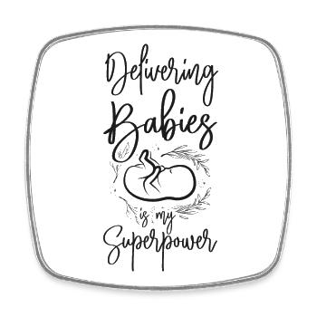 LD Labour And Delivery Nurse - Viereckiger Kühlschrankmagnet - Weiß - Vorne