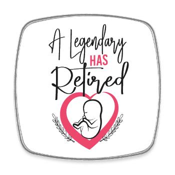 Nurse Midwife Birth Worker A - Square fridge magnet - white - Front