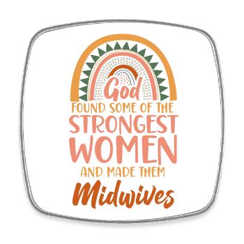 Nurse Midwife Birth Worker Faith - Viereckiger Kühlschrankmagnet - Weiß - Vorne