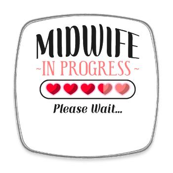 Nurse Midwife Birth Worker Student - Viereckiger Kühlschrankmagnet - Weiß - Vorne