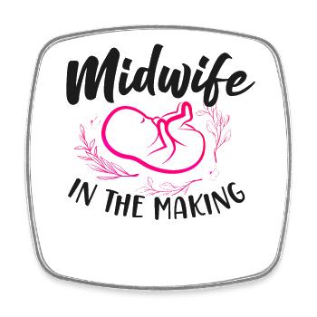 Nurse Midwife Birth Worker Student - Square fridge magnet - white - Front