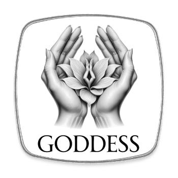 GODDESS (Untertitel) #025 - Viereckiger Kühlschrankmagnet - Weiß - Vorne