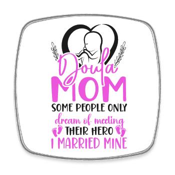 Doula Birth Worker Mom Doula Mom - Viereckiger Kühlschrankmagnet - Weiß - Vorne
