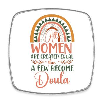 Doula Travailleuse De La Naissance Arc-en-ciel Tous - Magnet carré - blanc - Devant