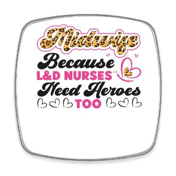 Nurse Midwife Birth Worker Midwife - Square fridge magnet - white - Front