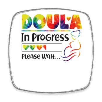 Doula Birth Worker Student Doula - Viereckiger Kühlschrankmagnet - Weiß - Vorne