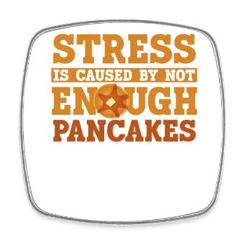 Pancake Lover Kids Stress Is - Viereckiger Kühlschrankmagnet - Weiß - Vorne