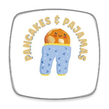 Pancake Lover Kids Pancakes & - Square fridge magnet - white - Front