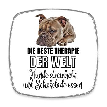 Bulldog Old English Bulldog Dog Dogs - Square fridge magnet - white - Front