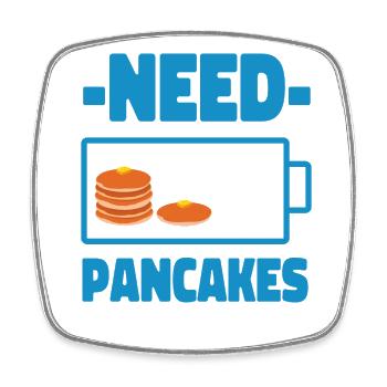 Pancake Lover Kids Batterie Besoin - Magnet carré - blanc - Devant