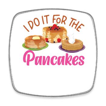Pancake Lover Kids I Do It For The - Viereckiger Kühlschrankmagnet - Weiß - Vorne