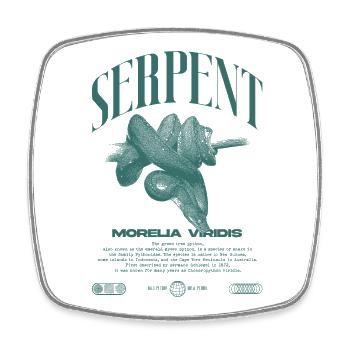Green Tree Python Modern Reptile Keeper Streetwear - Square fridge magnet - white - Front